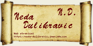 Neda Dulikravić vizit kartica